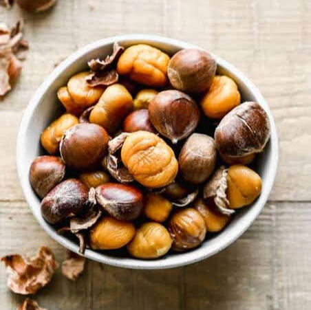 ** Stiltzkin Kupo Nuts ** Roasted chestnuts coated in honey and butter then sprinkled with hot spices and sea salt flakes.